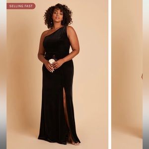Black Velvet Bridesmaid/Formal Dress